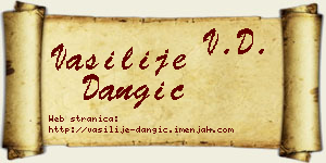 Vasilije Dangić vizit kartica